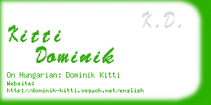 kitti dominik business card